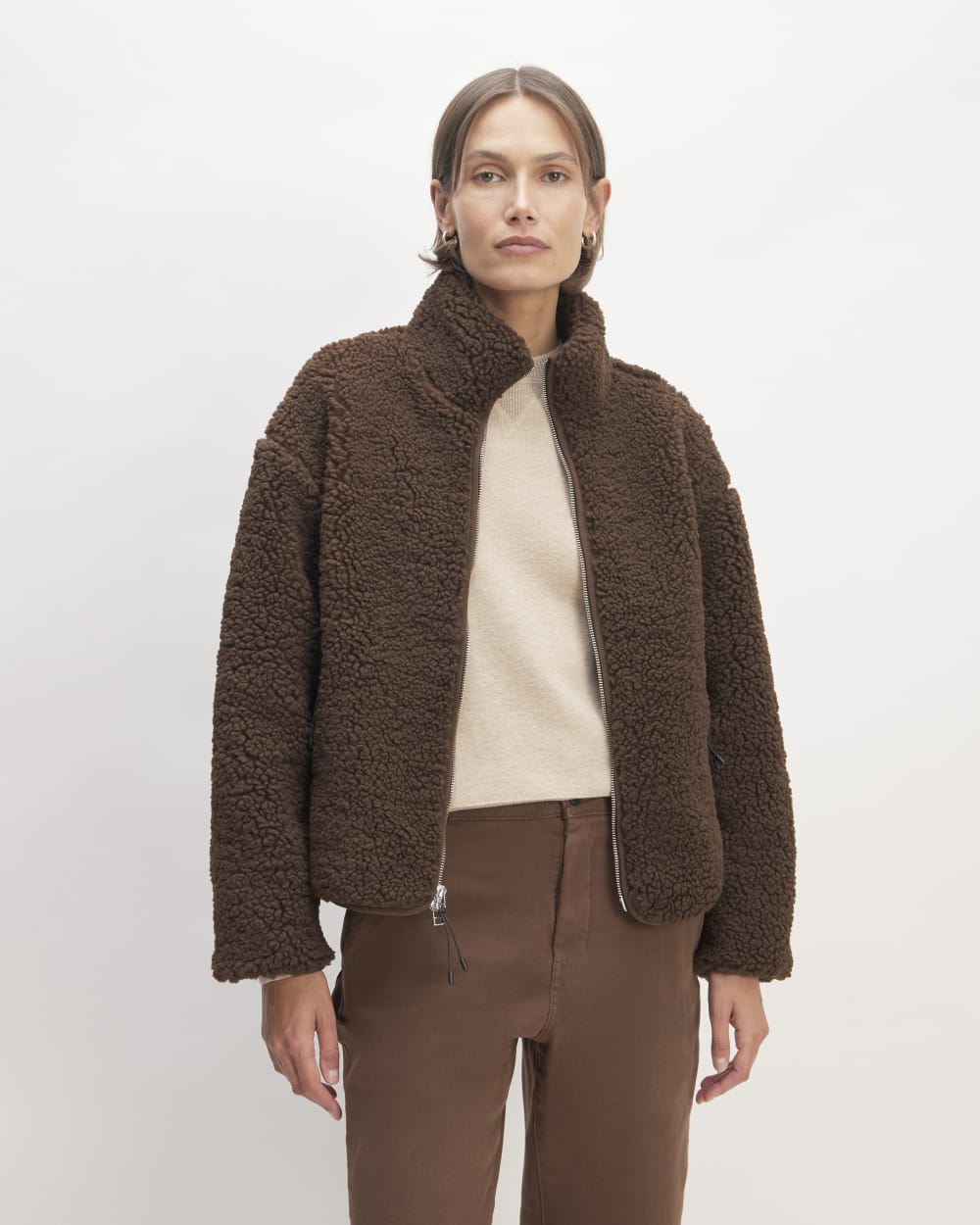 The ReNew Fleece Full Zip | Earth Brown-styoma