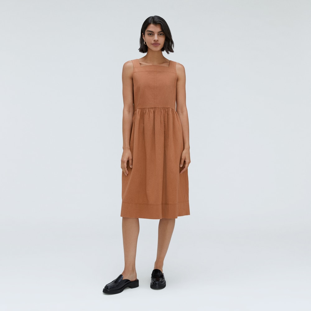 The Seersucker Midi Dress | Tawny Brown-styoma