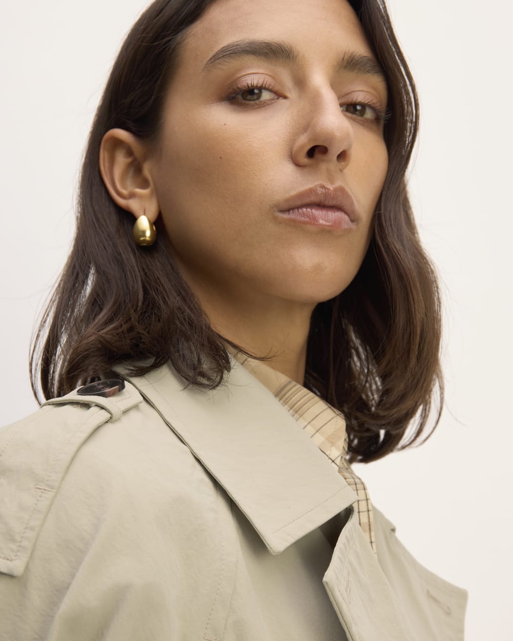 The ReNew Long Trench Coat | Trench Coat Khaki-styoma