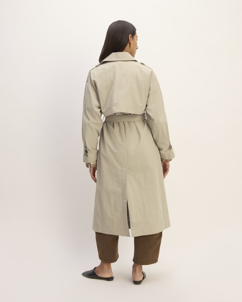 The ReNew Long Trench Coat | Trench Coat Khaki-styoma