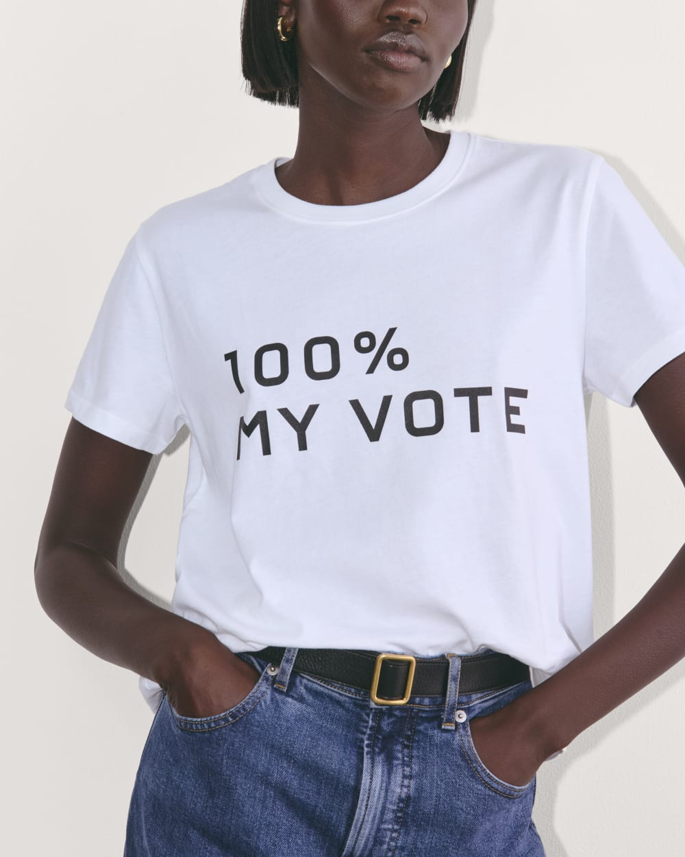 The Voter Tee in Essential Cotton | White-styoma