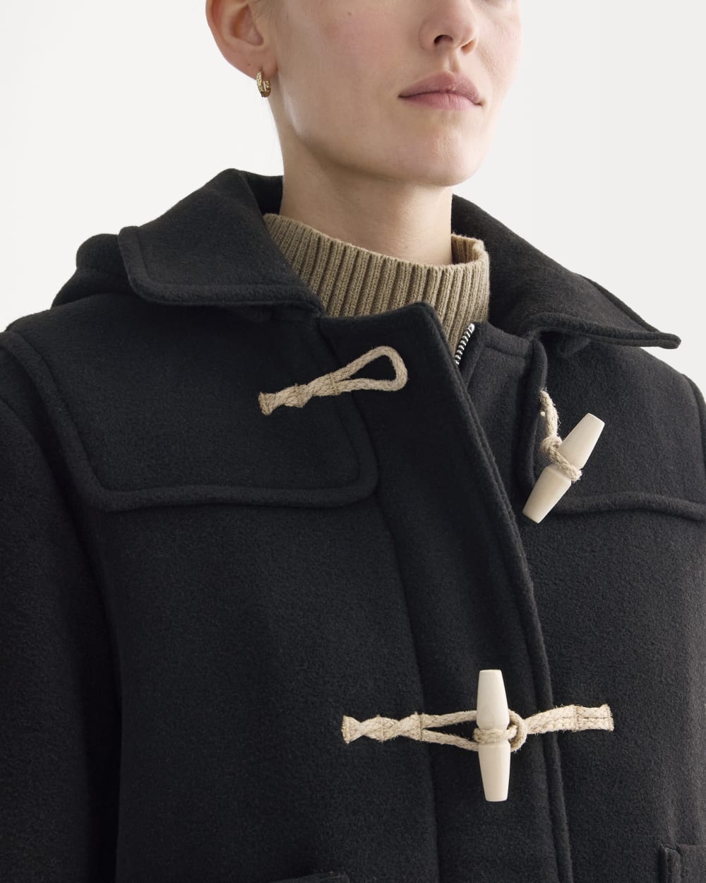 The ReWool Duffle Coat | Black-styoma