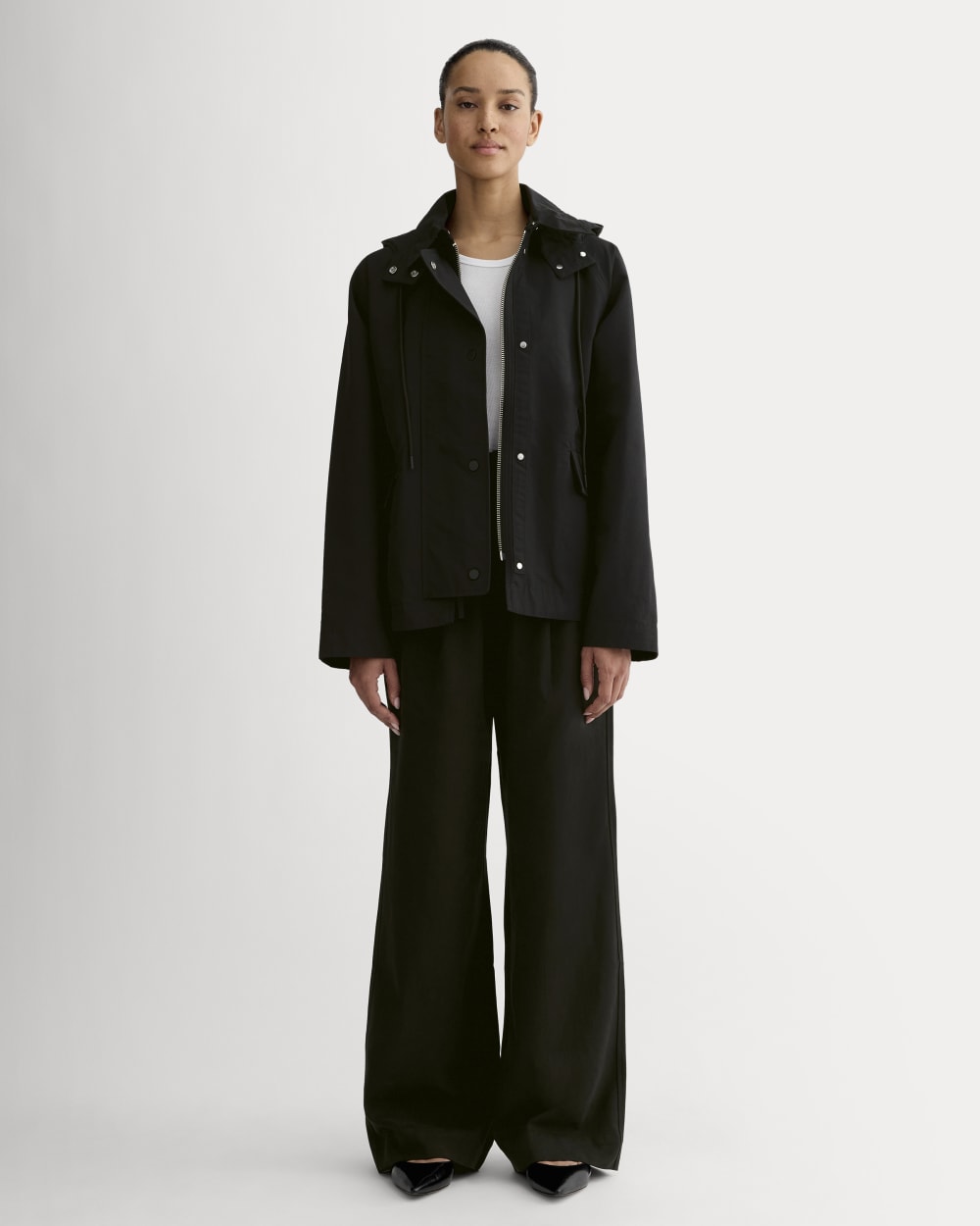 The Short Anorak | Black-styoma
