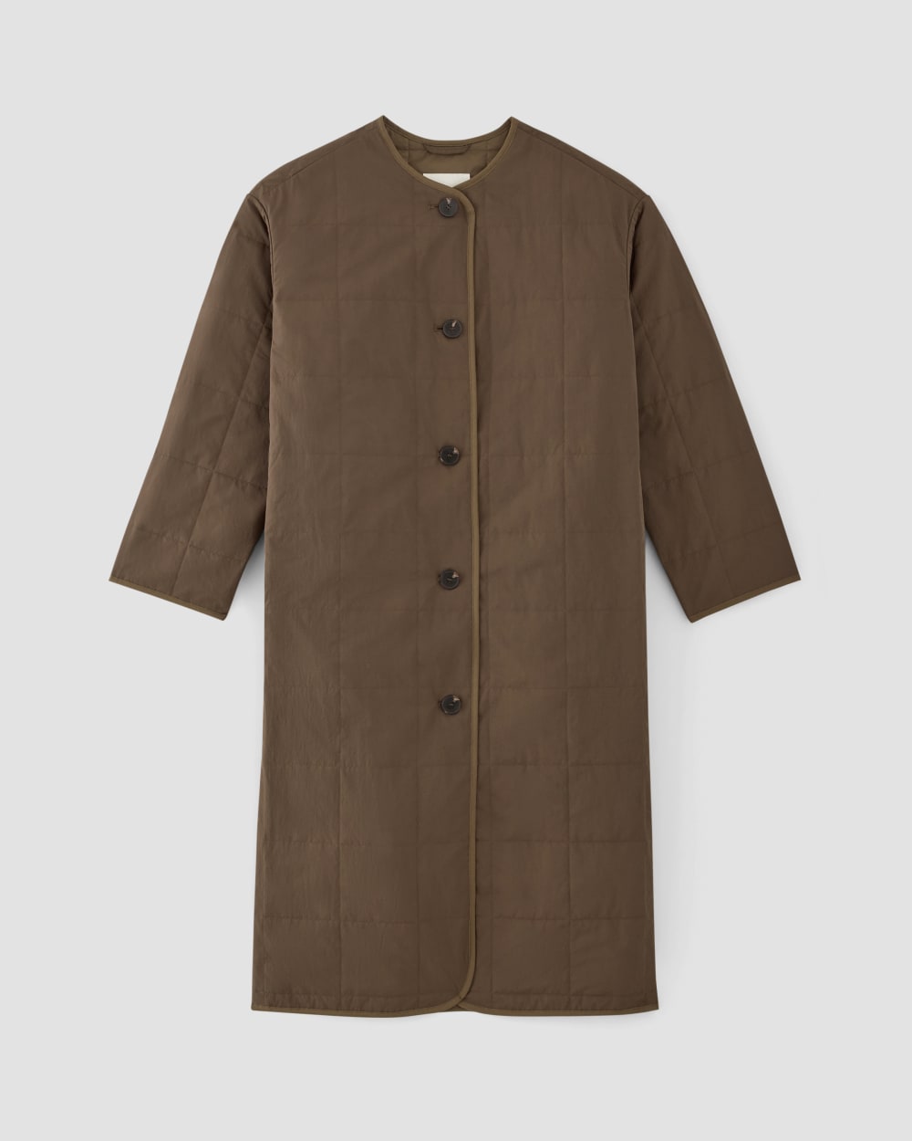 The ReNew Quilted Long Liner | Cocoa-styoma