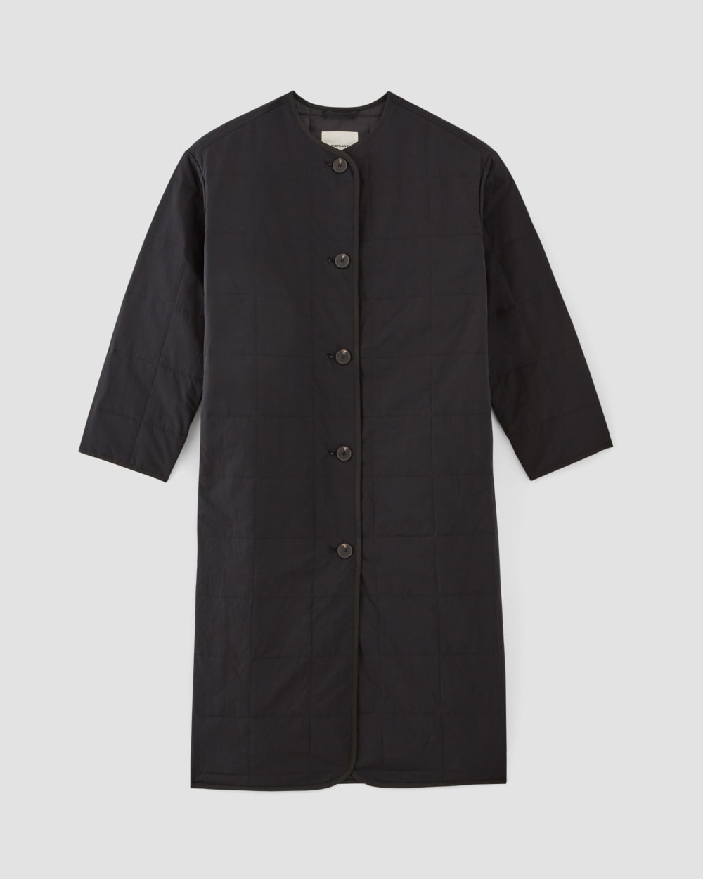 The ReNew Quilted Long Liner | Black-styoma