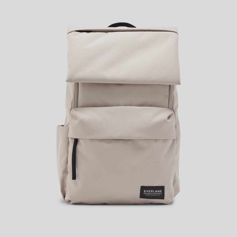 The ReNew Transit Backpack | Warm Quartz (with label)-styoma