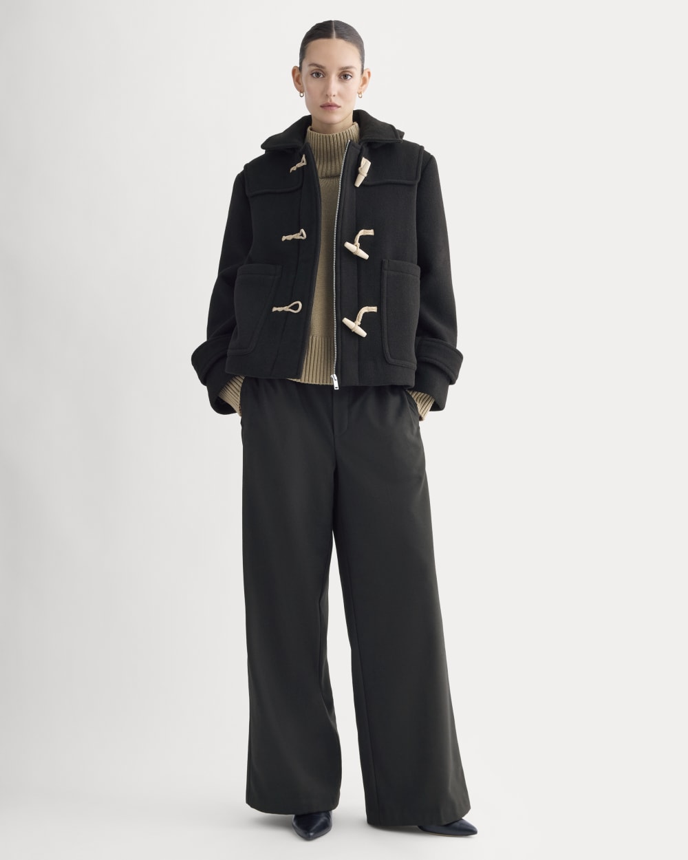 The ReWool Duffle Coat | Black-styoma