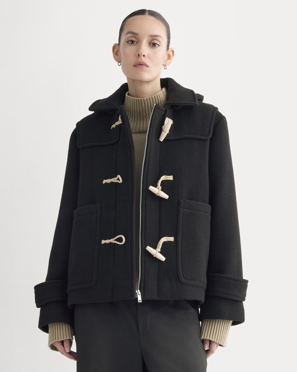 The ReWool Duffle Coat | Black-styoma