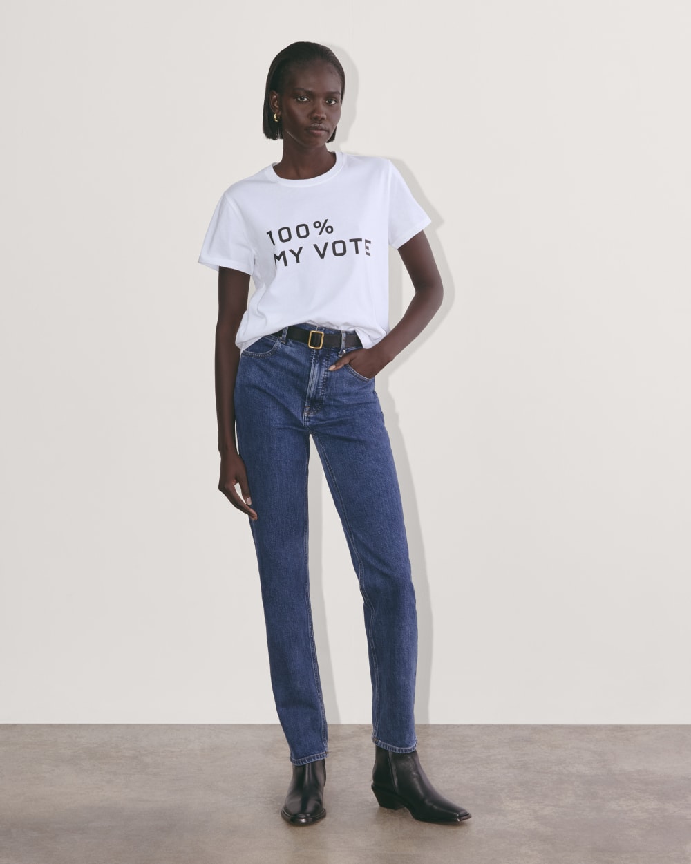 The Voter Tee in Essential Cotton | White-styoma