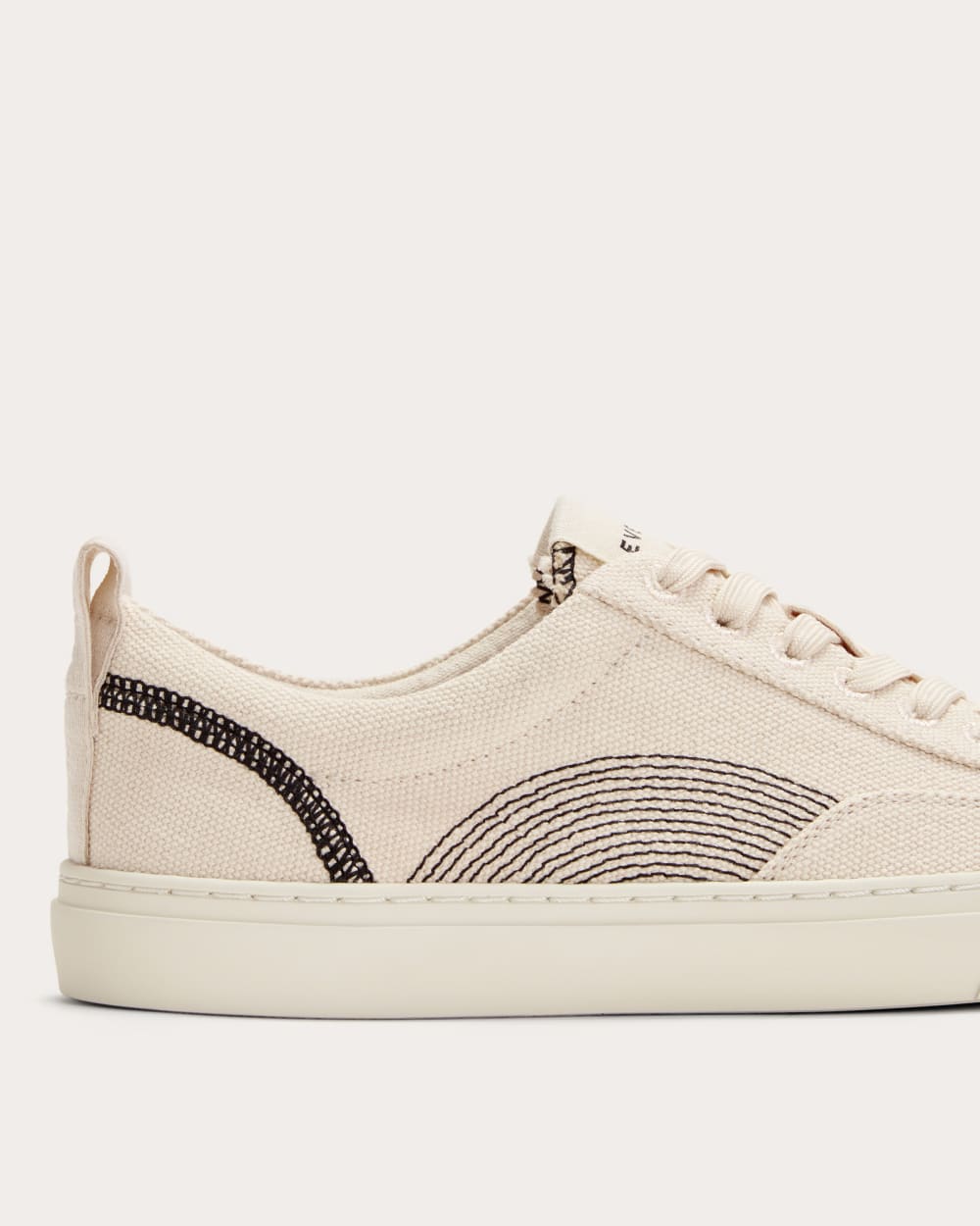 The Tread-Bare Sneaker | Natural Canvas / Black-styoma