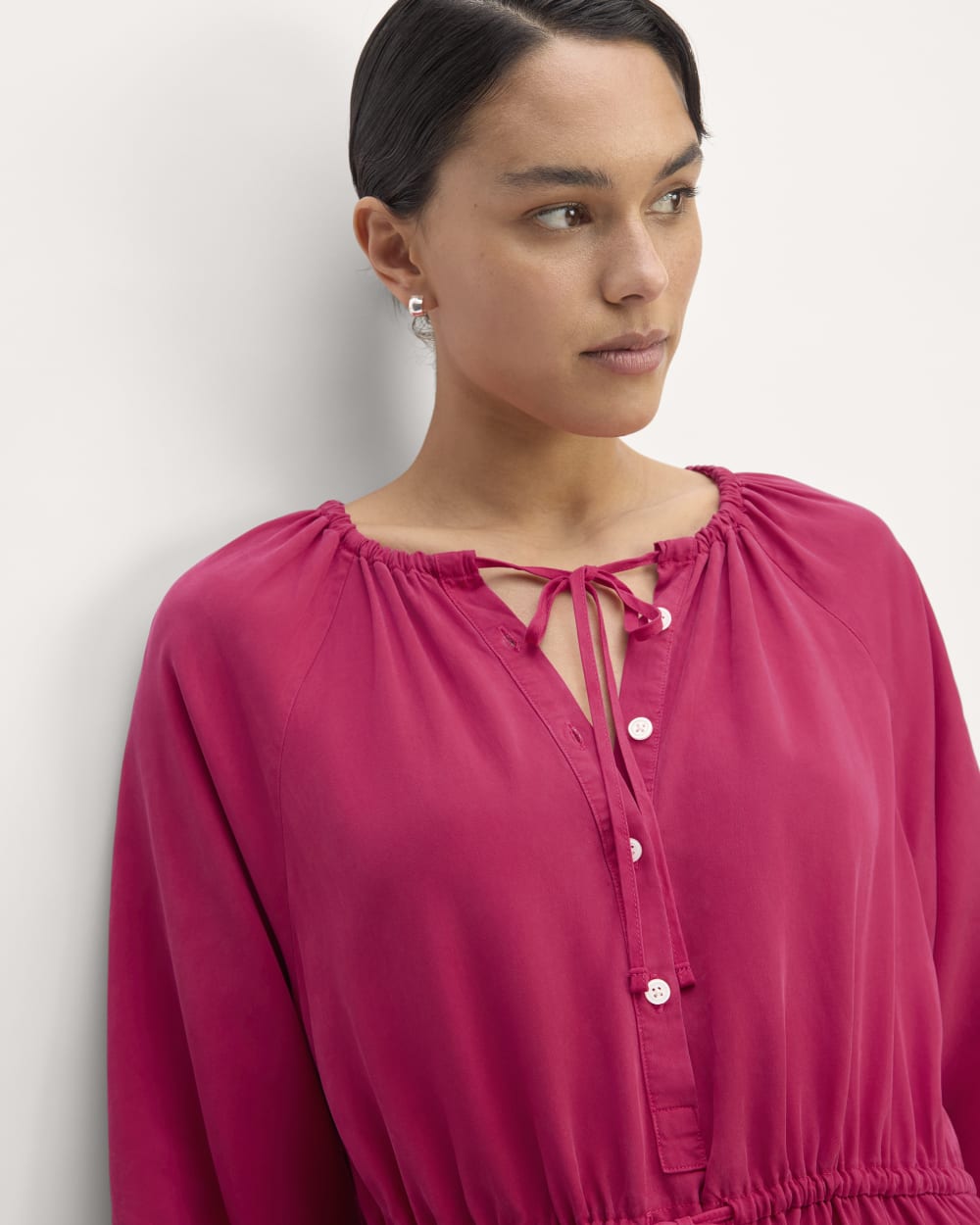 The TENCEL™ Gathered Maxi Dress | Red Currant-styoma