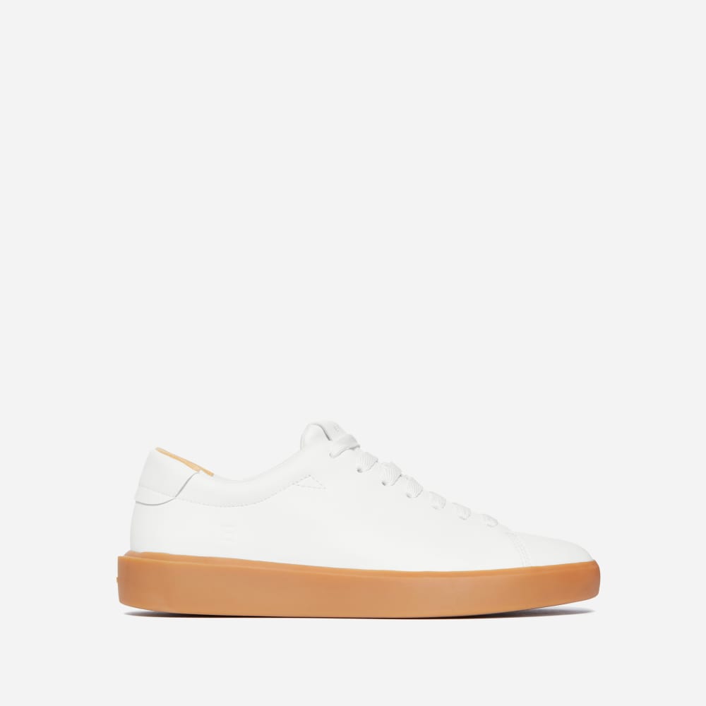 The ReLeather® Tennis Shoe  | White / Gum Sole-styoma