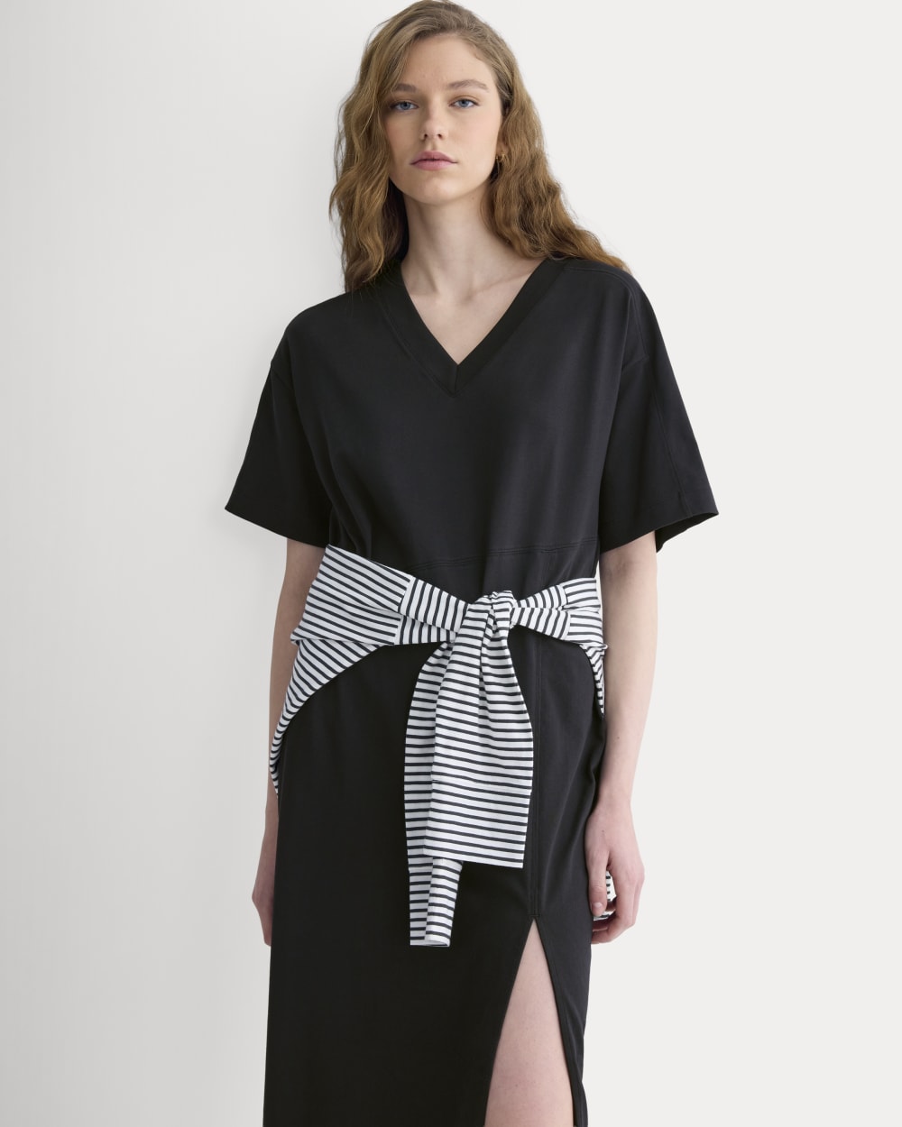 Weekend Tee Midi Dress | Black-styoma