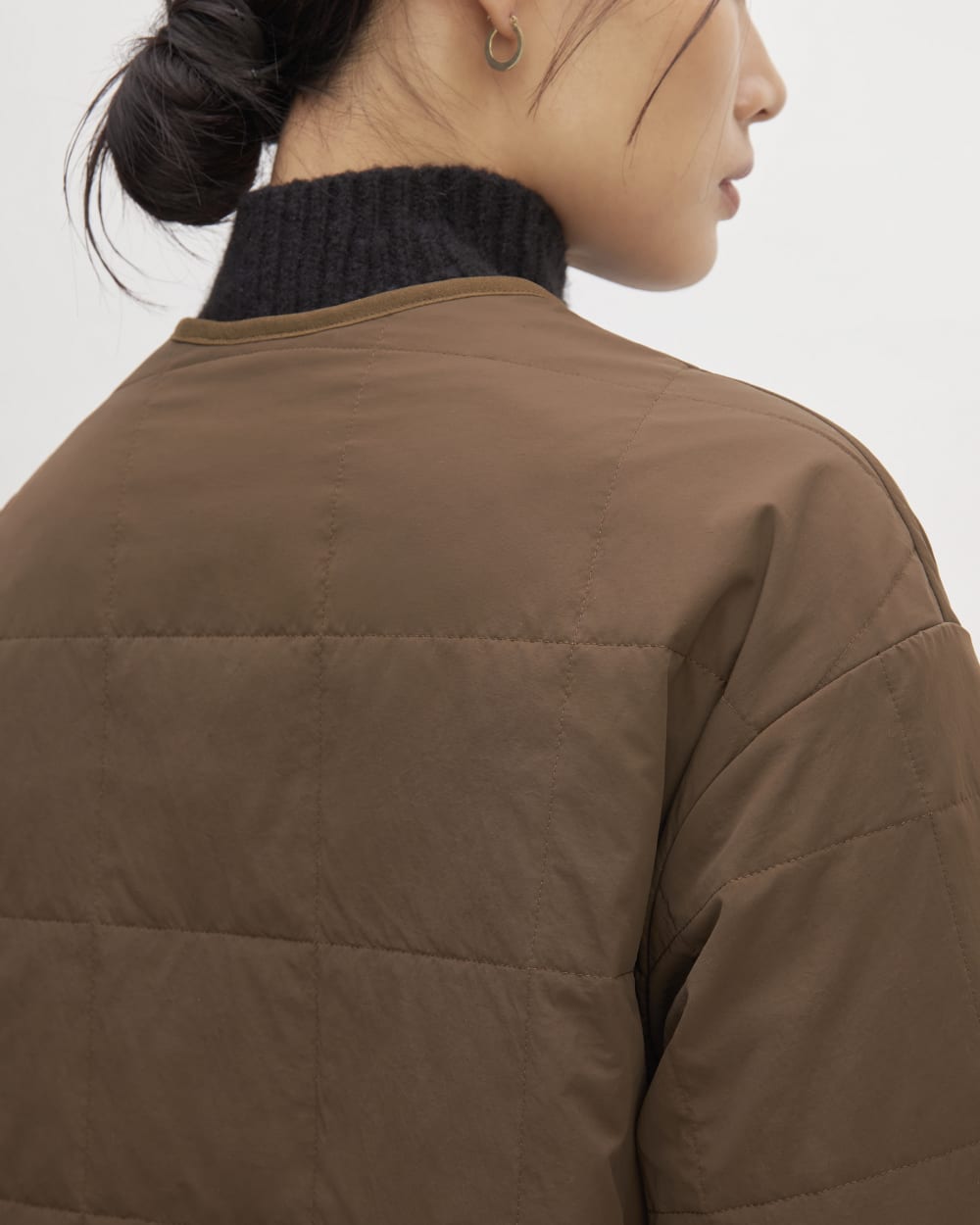 The ReNew Quilted Long Liner | Cocoa-styoma