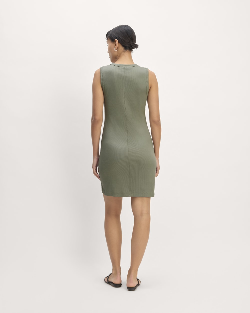 The Ribbed Mini Dress | Sage Green-styoma