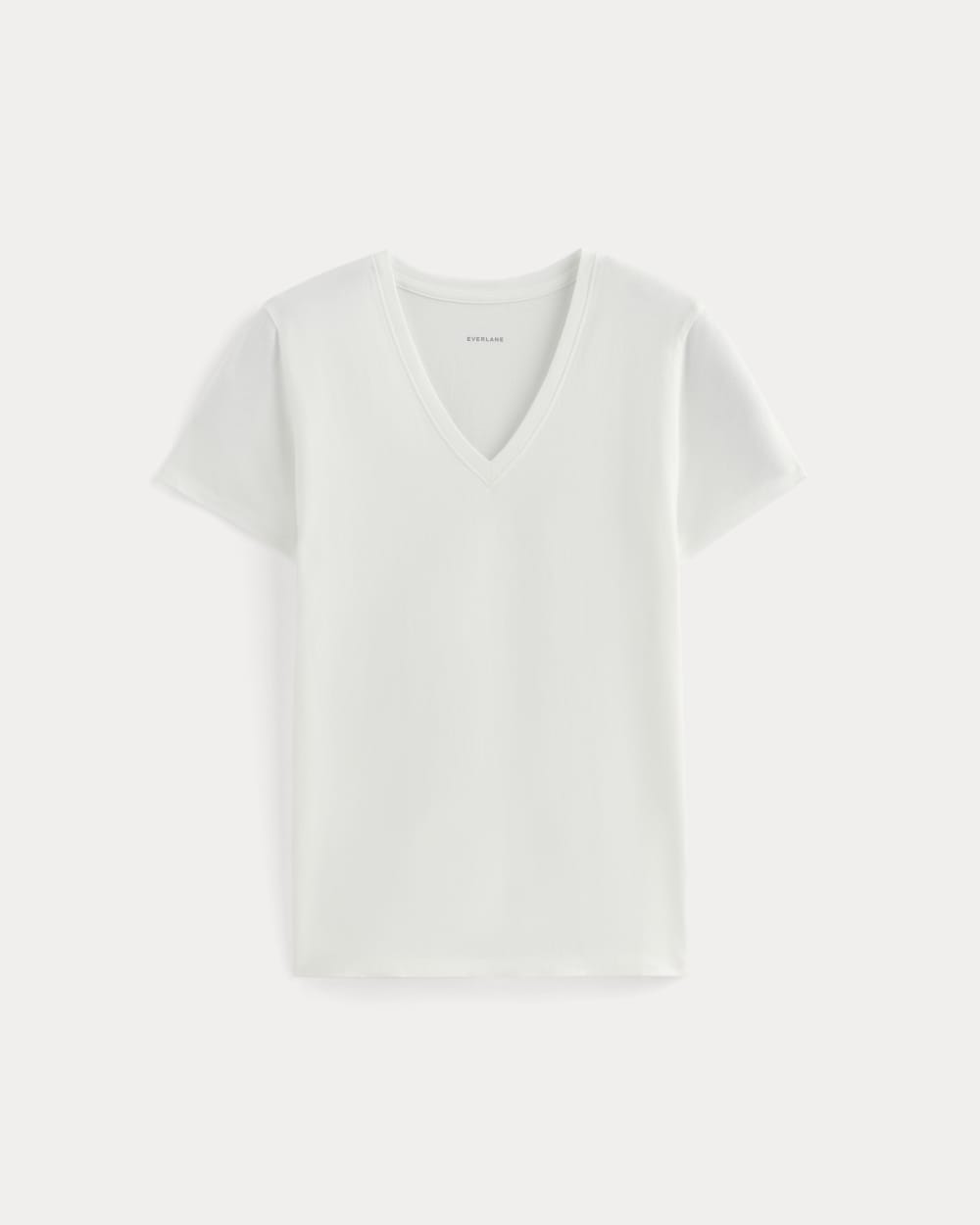 The Slim V-Neck Tee in Essential Cotton | White-styoma