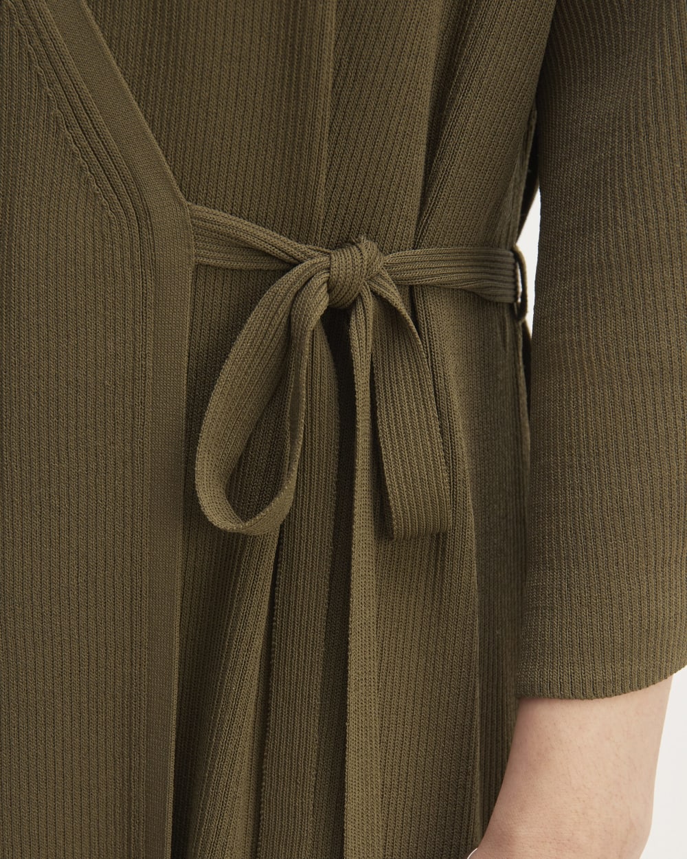 The Ribbed Wrap Midi Dress | Beech-styoma