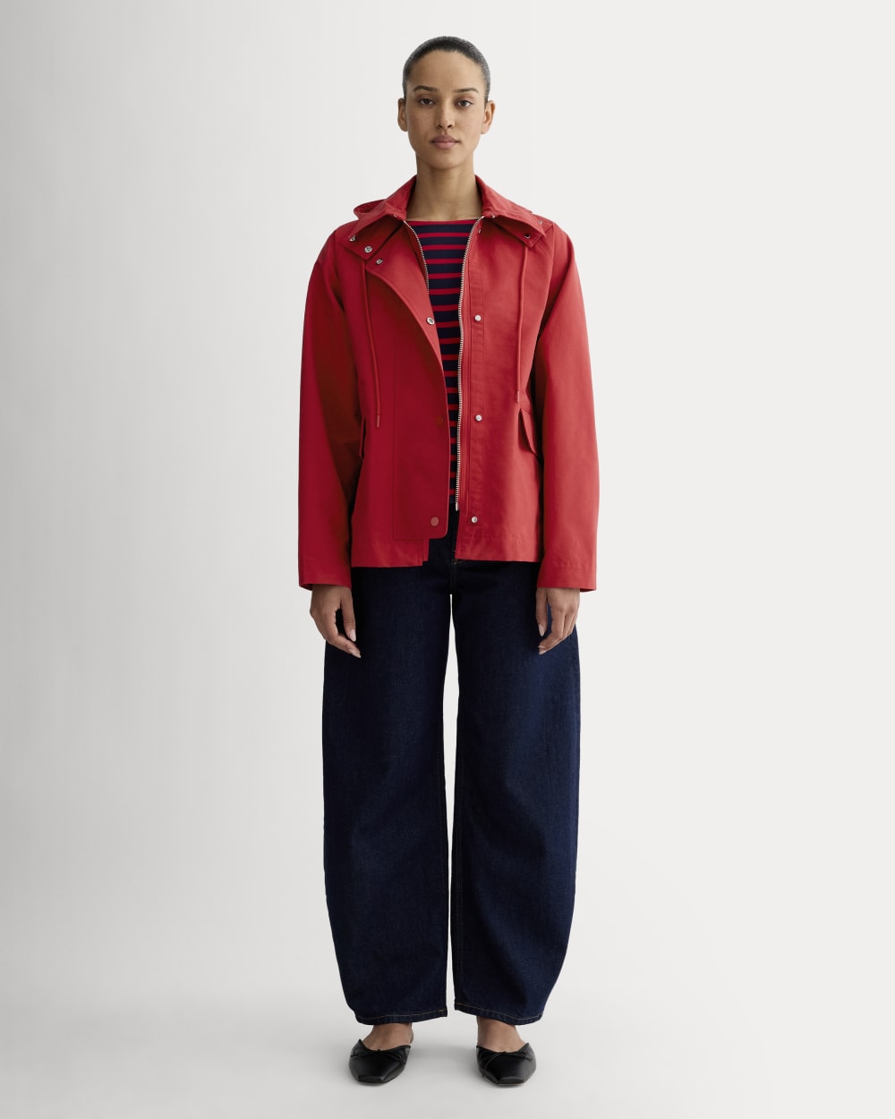 The Short Anorak | Berry Red-styoma