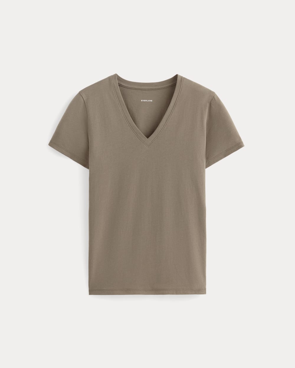 The Slim V-Neck Tee in Essential Cotton | Clay-styoma