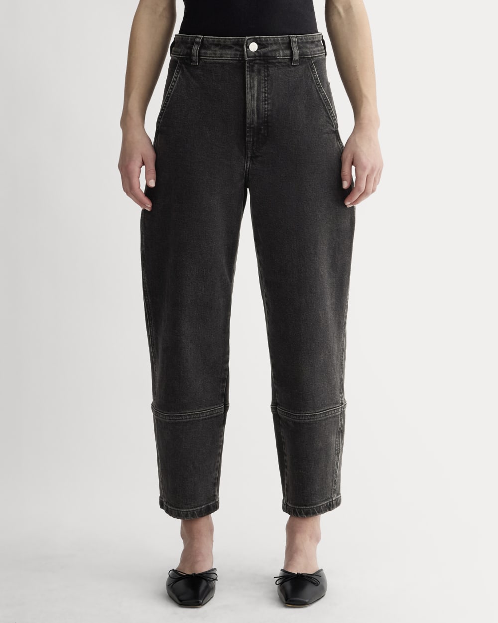 The Utility Barrel Jean | Washed Black | Regular-styoma