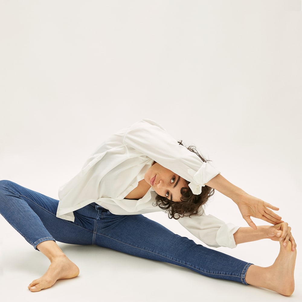 The Way-High® Clean Front Skinny Jean  | Vintage Blue | 26.5" Inseam-styoma