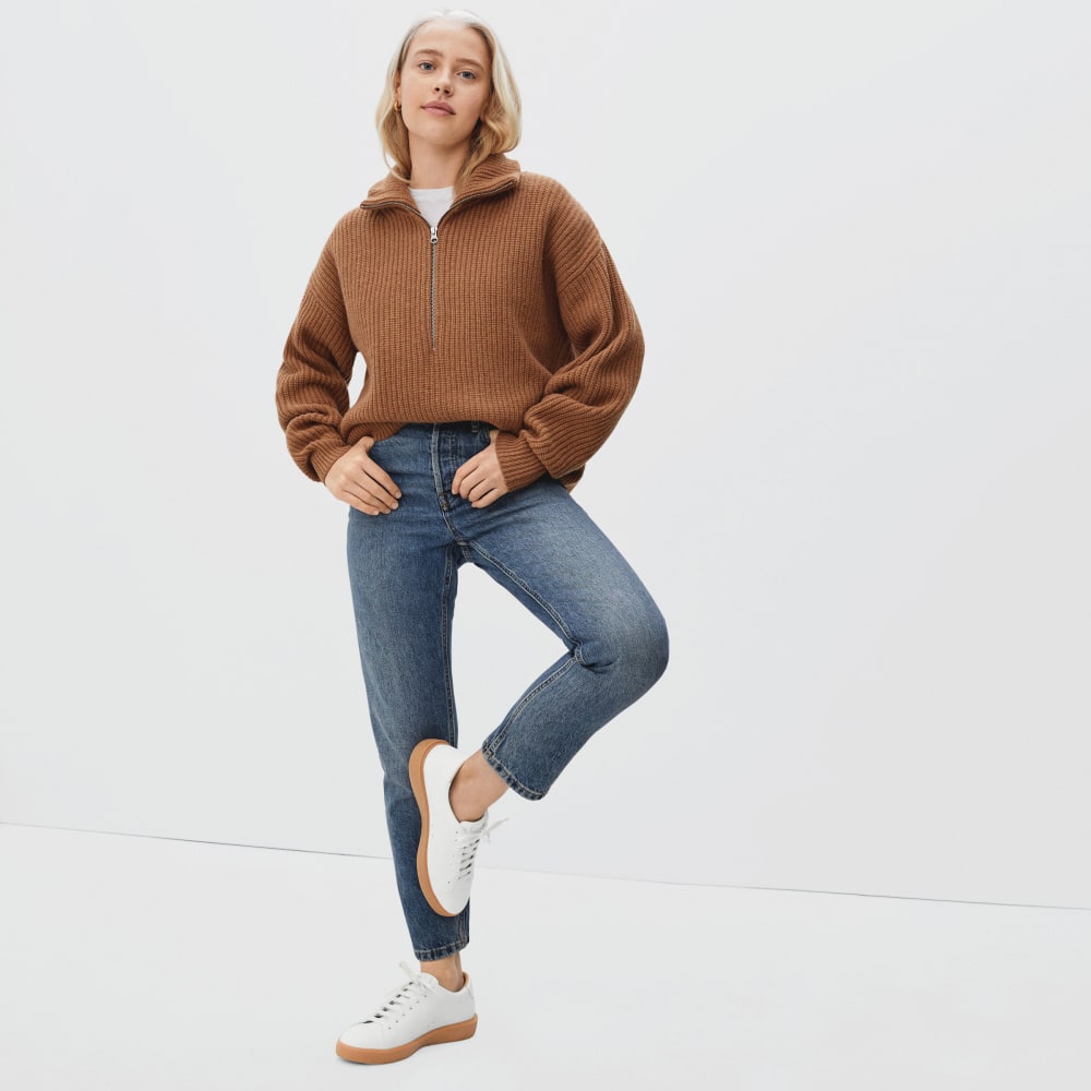 The ReLeather® Tennis Shoe  | White / Gum Sole-styoma