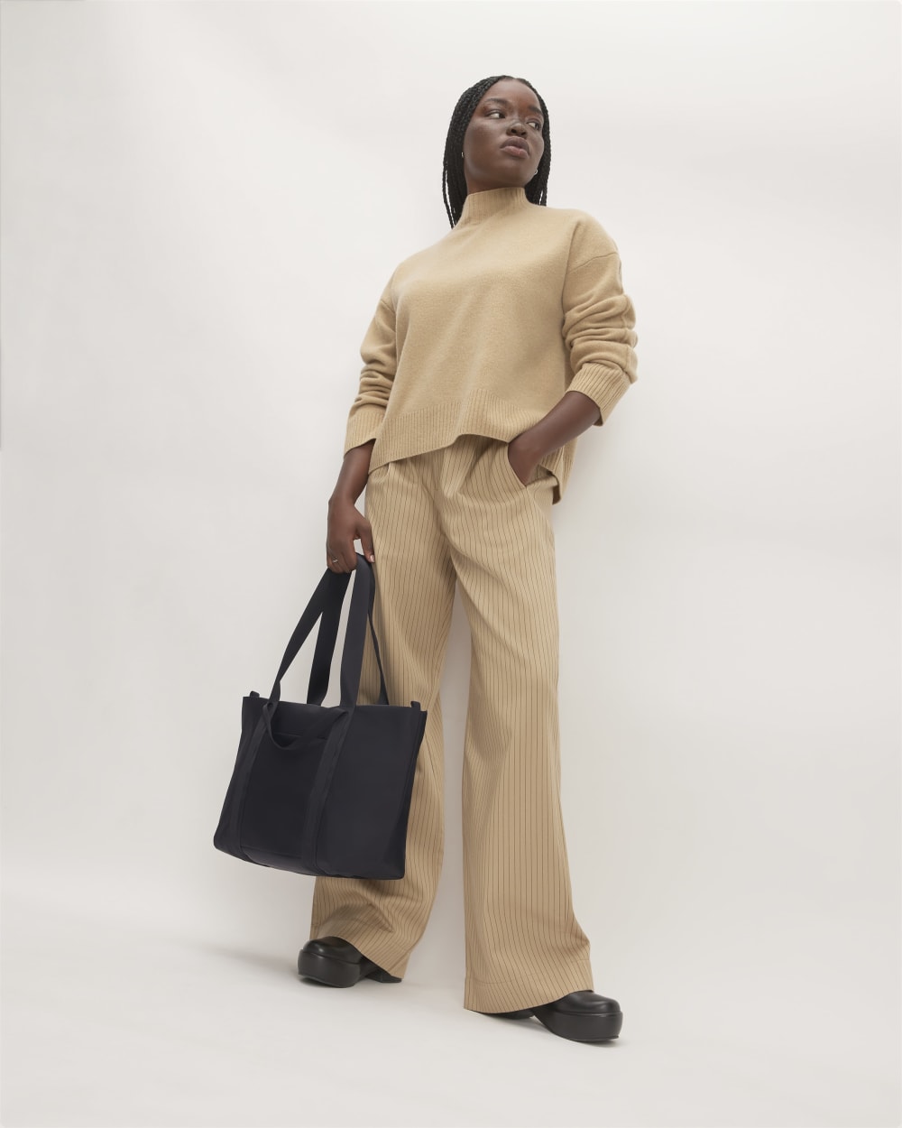 The Recycled Nylon Tote | Black-styoma