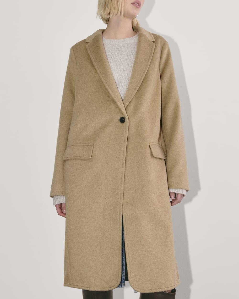 The Topcoat in Wool | Dark Heathered Camel-styoma