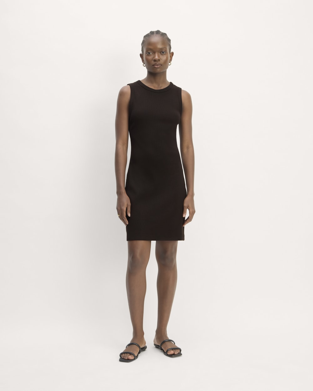 The Ribbed Mini Dress | Black-styoma