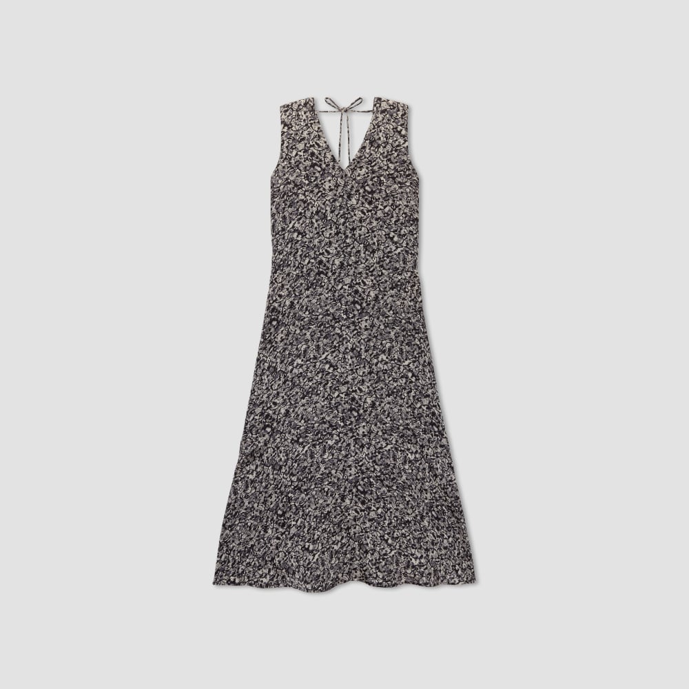 The Satin V-Neck Maxi Dress | Splatter-styoma