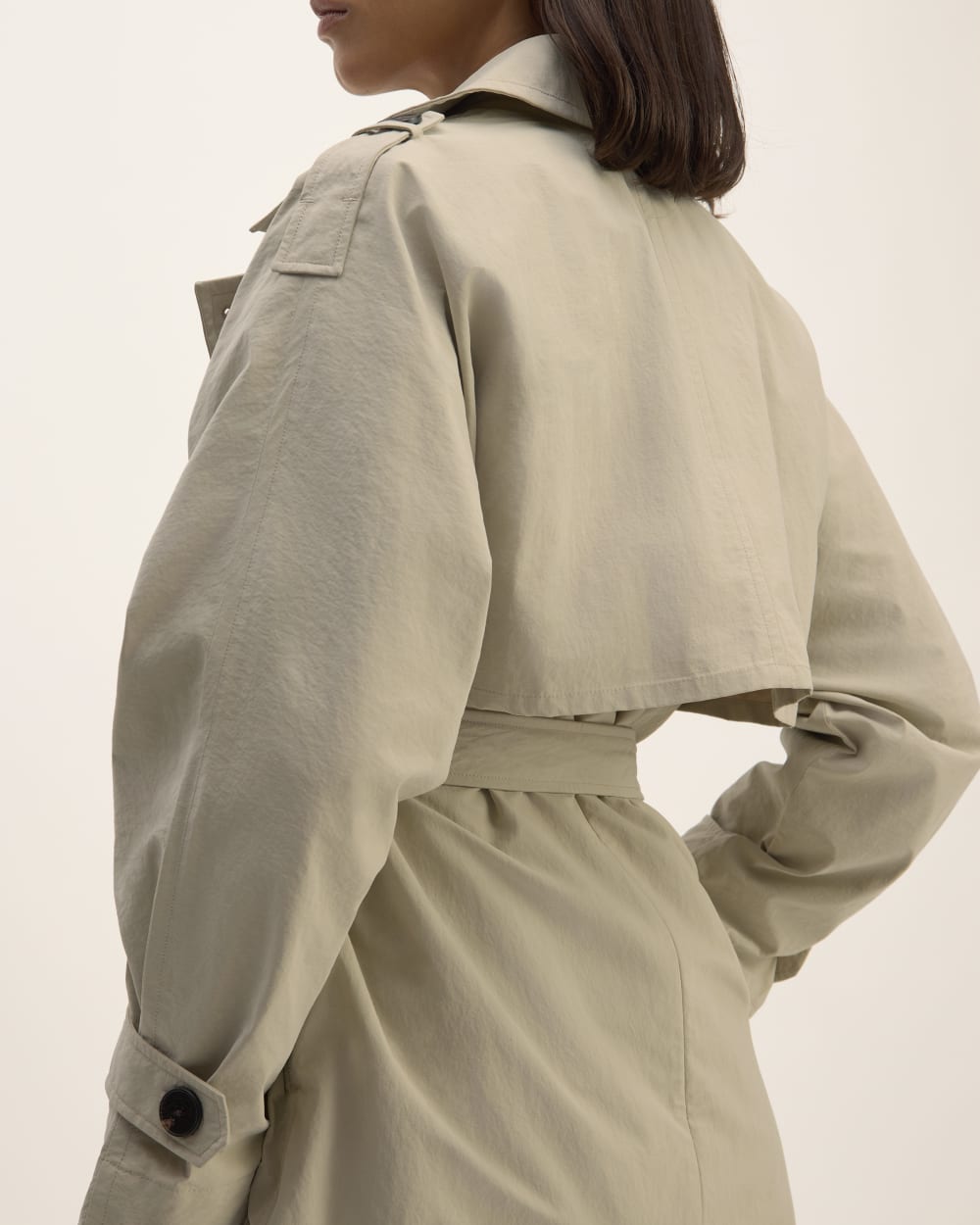 The ReNew Long Trench Coat | Trench Coat Khaki-styoma