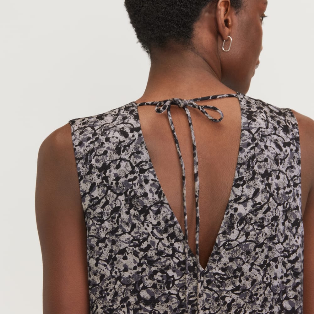 The Satin V-Neck Maxi Dress | Splatter-styoma