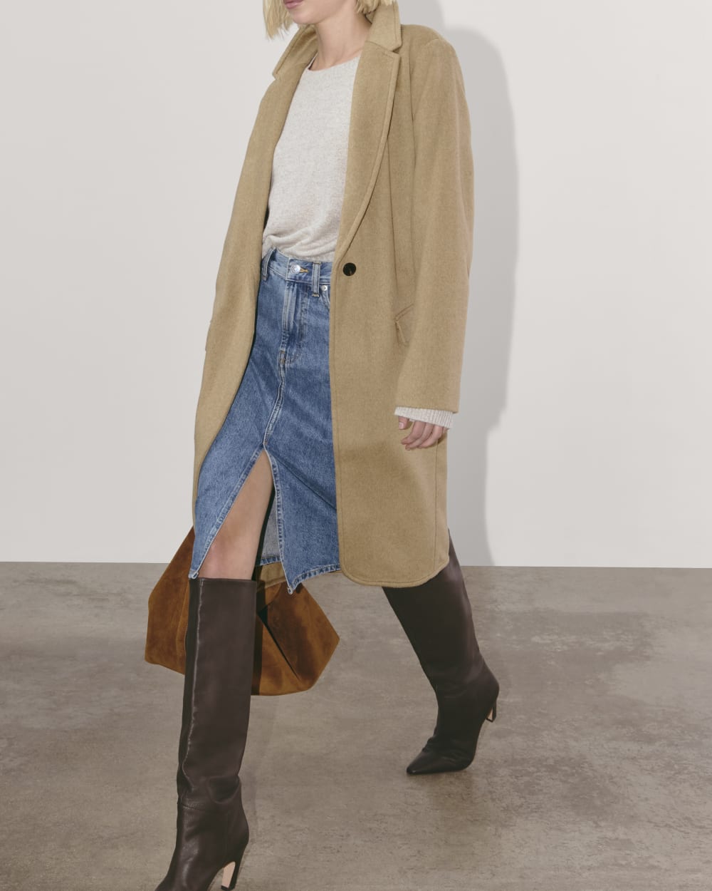 The Topcoat in Wool | Dark Heathered Camel-styoma