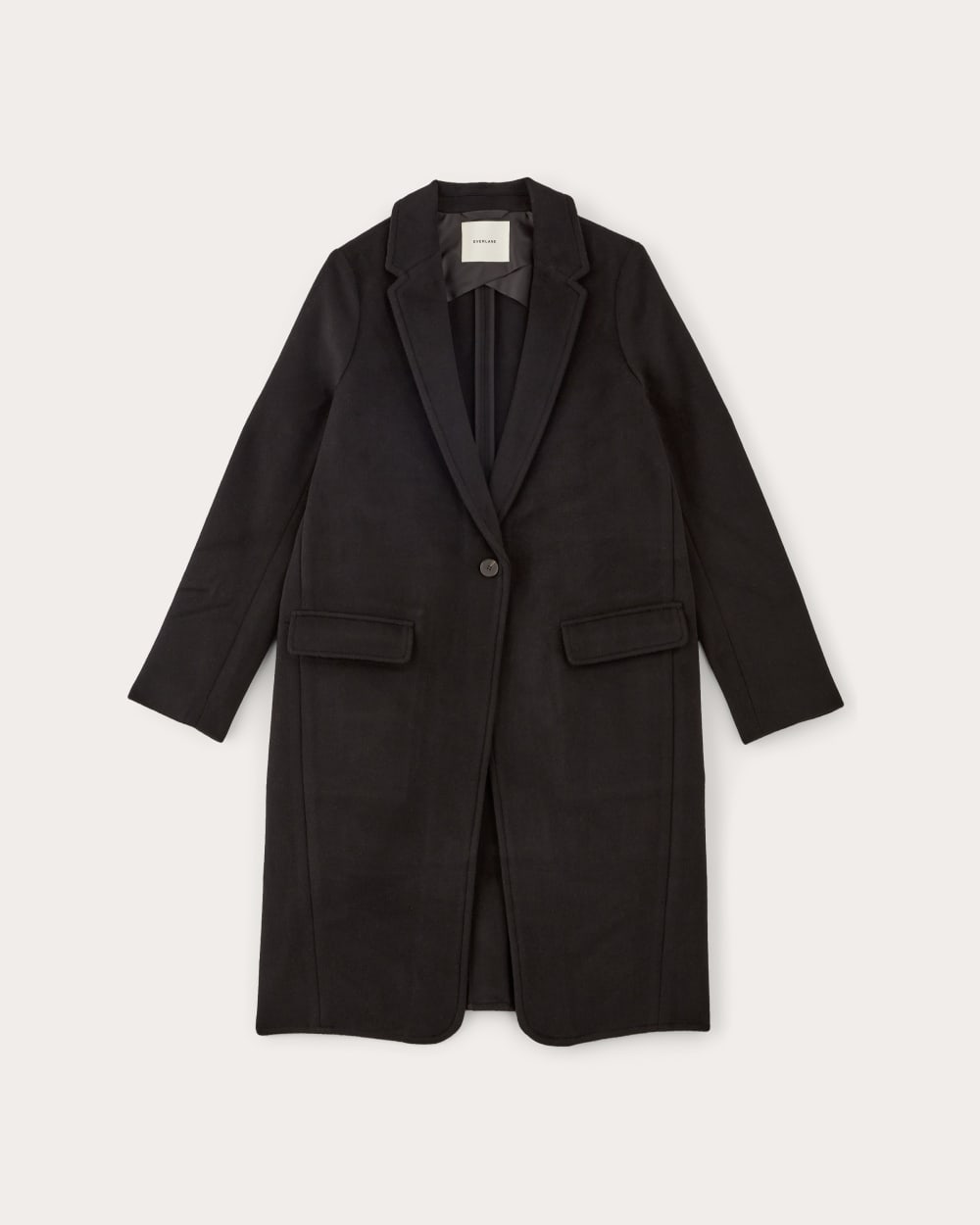 The Topcoat in Wool | Black-styoma