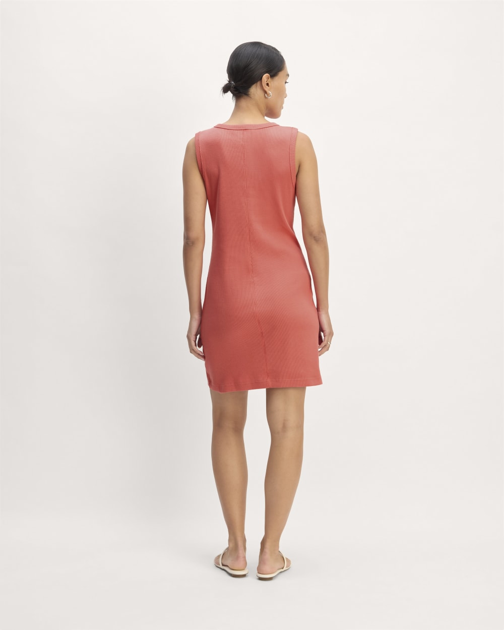 The Ribbed Mini Dress | Coral-styoma