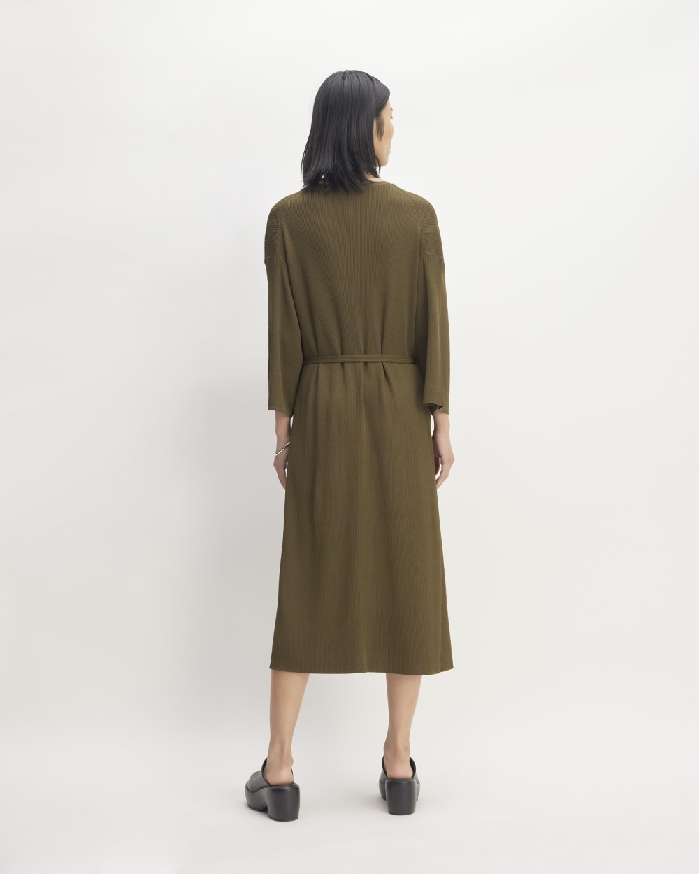 The Ribbed Wrap Midi Dress | Beech-styoma