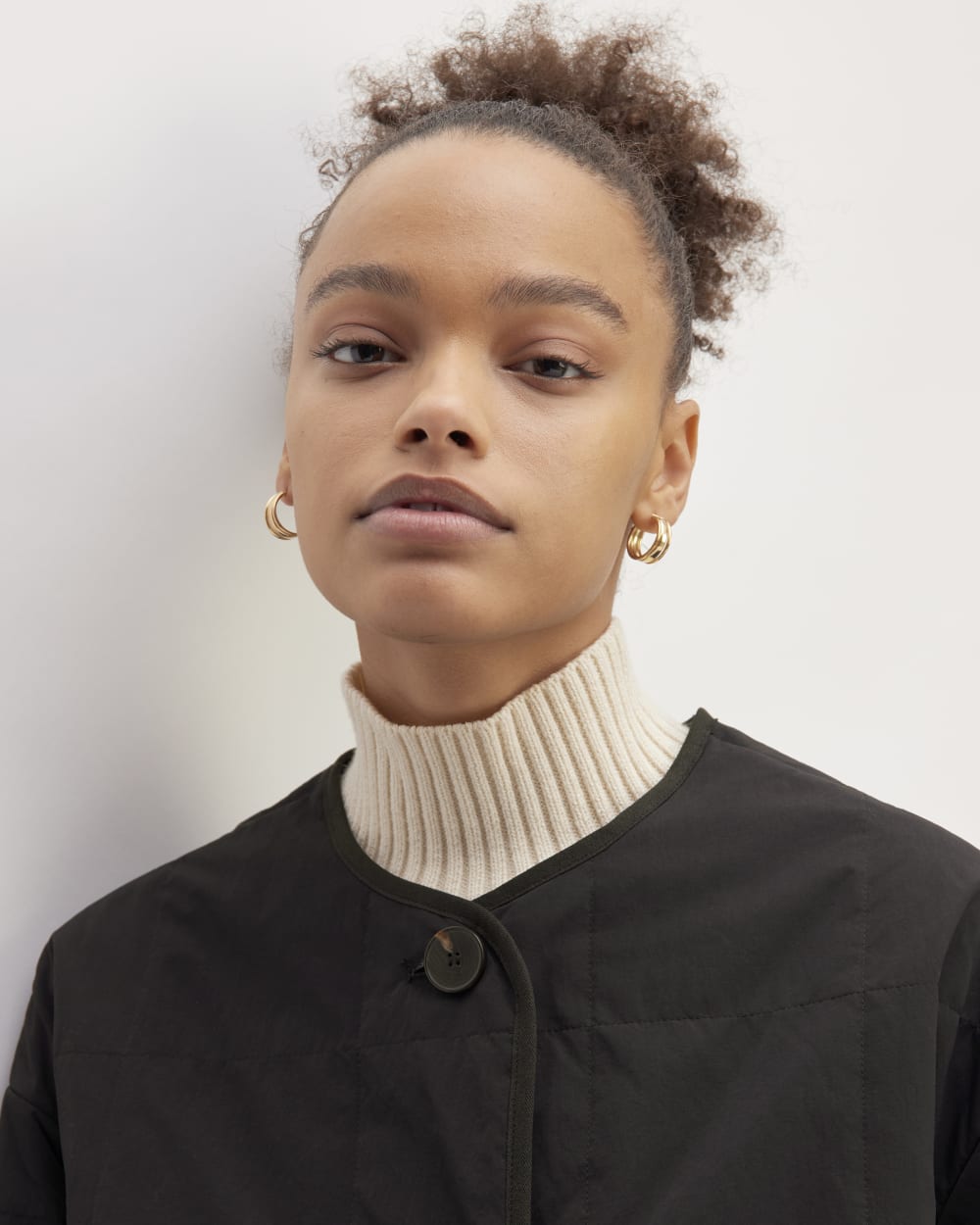 The ReNew Quilted Long Liner | Black-styoma