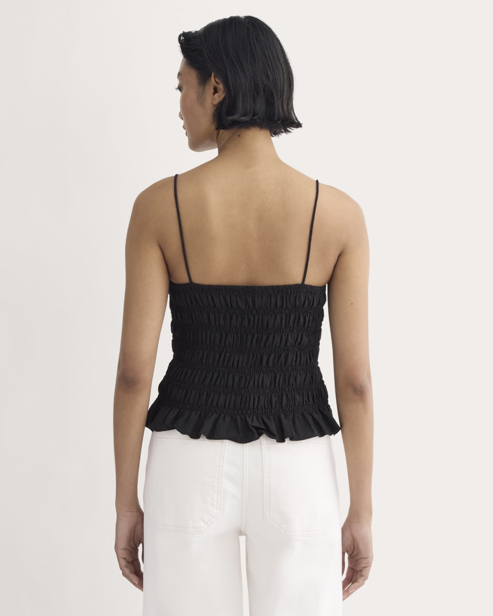The Smocked Tank | Black-styoma