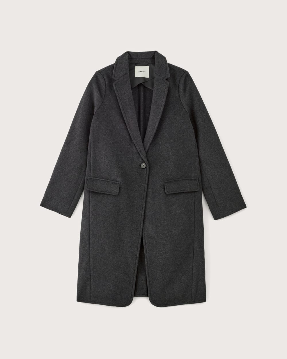 The Topcoat in Wool | Dark Charcoal Melange-styoma