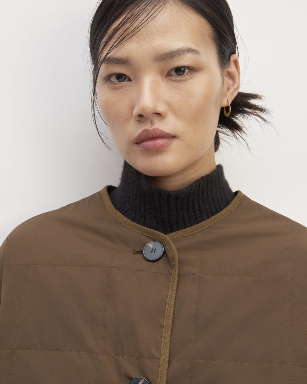 The ReNew Quilted Long Liner | Cocoa-styoma