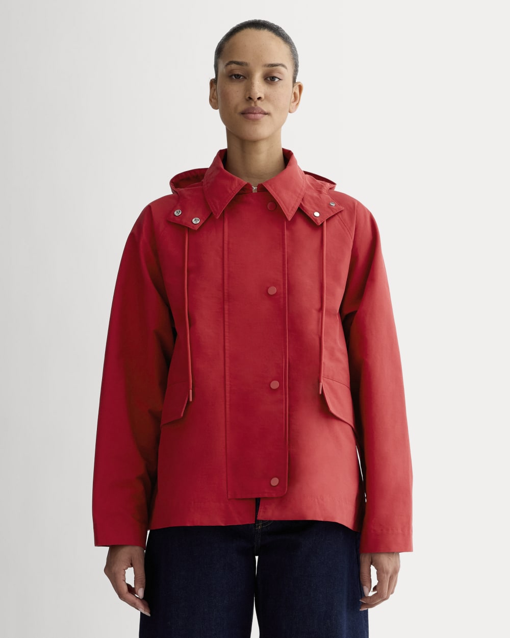 The Short Anorak | Berry Red-styoma