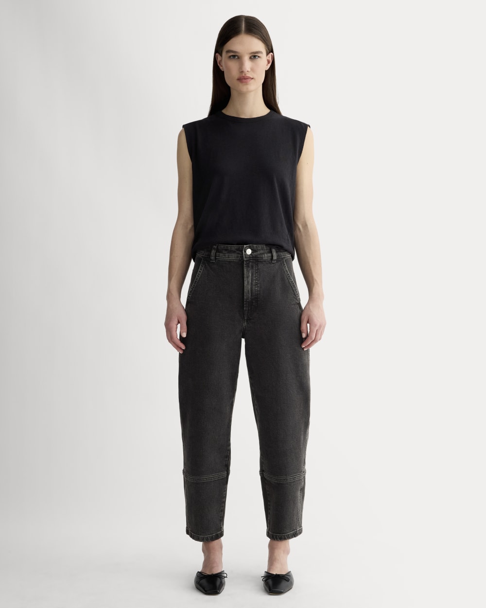 The Utility Barrel Jean | Washed Black | Regular-styoma