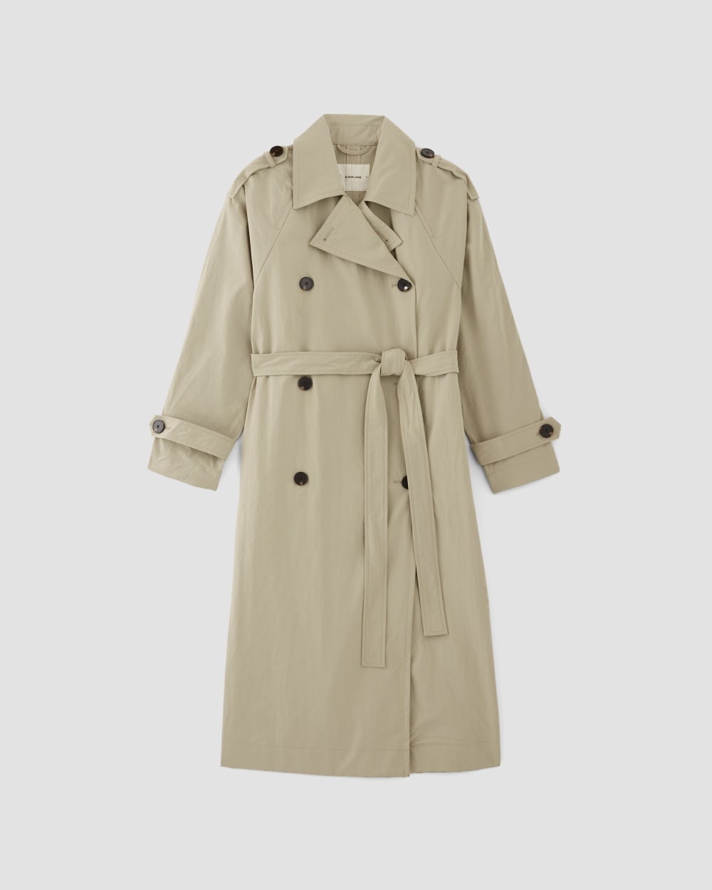 The ReNew Long Trench Coat | Trench Coat Khaki-styoma