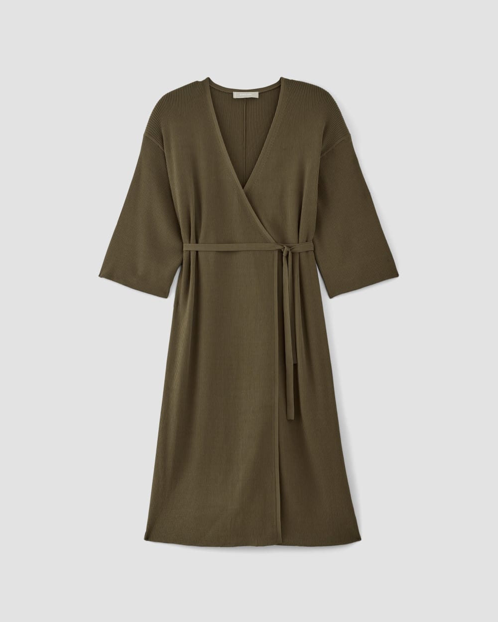 The Ribbed Wrap Midi Dress | Beech-styoma