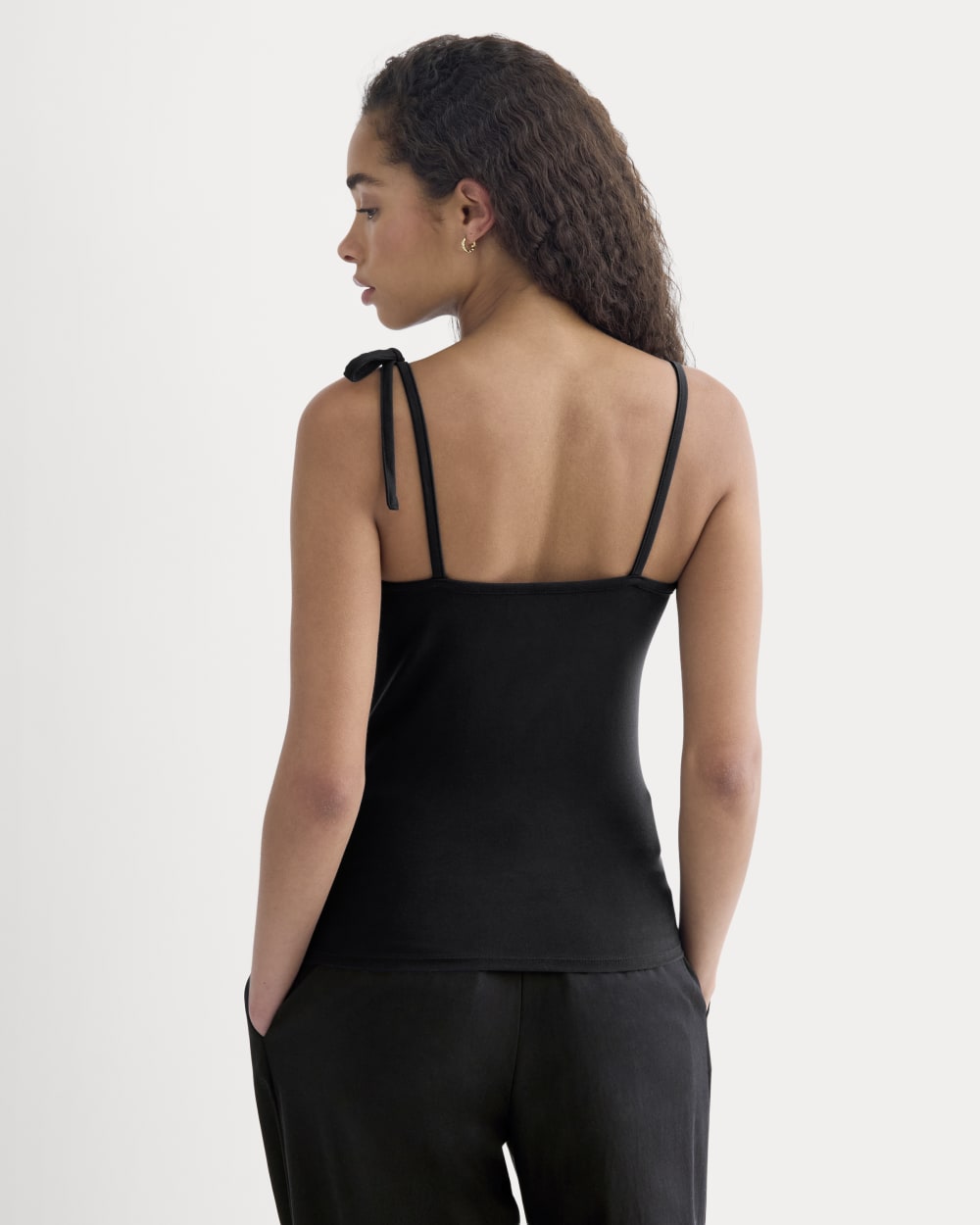 Tie-Shoulder Tank | Black-styoma