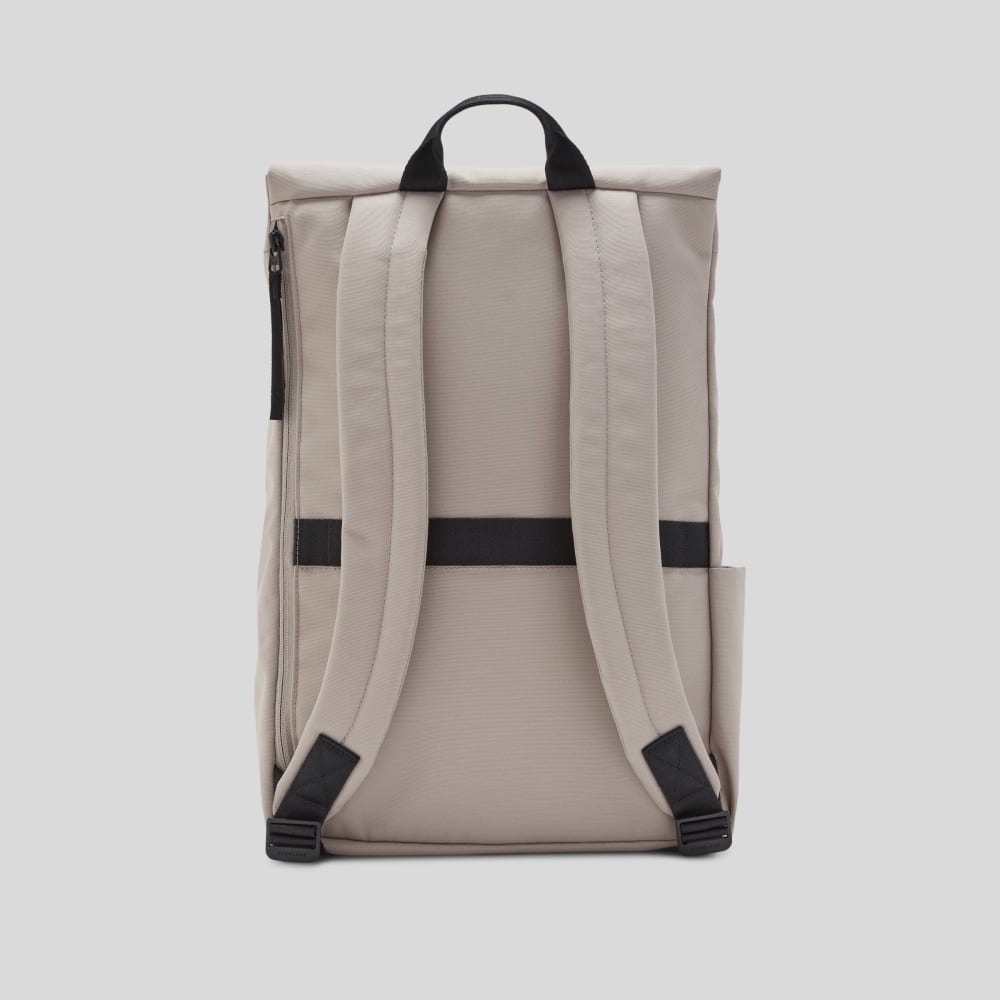 The ReNew Transit Backpack | Warm Quartz (with label)-styoma