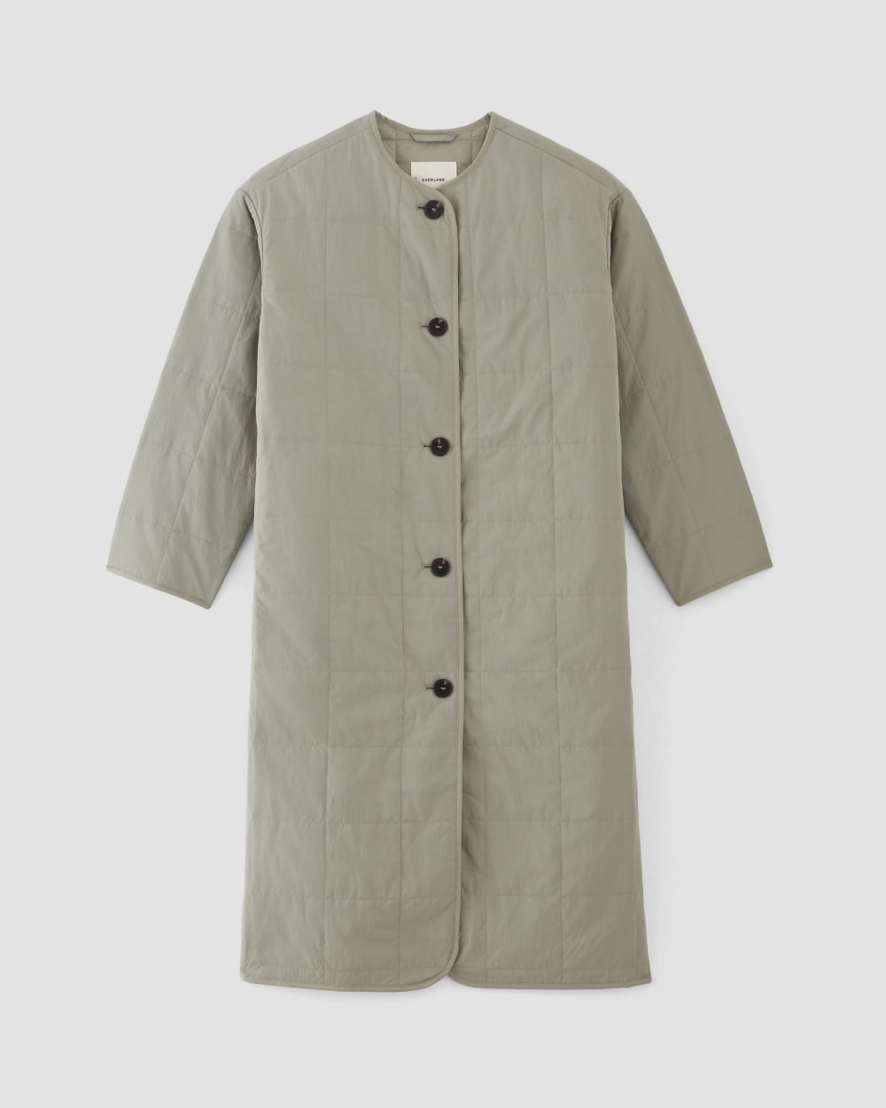 The ReNew Quilted Long Liner | Sage Green-styoma
