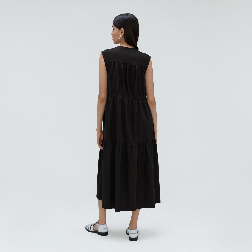 The Tiered Midi Dress | Black-styoma