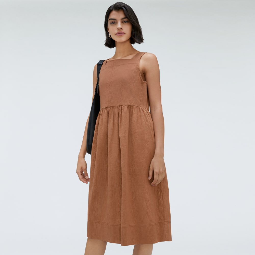 The Seersucker Midi Dress | Tawny Brown-styoma
