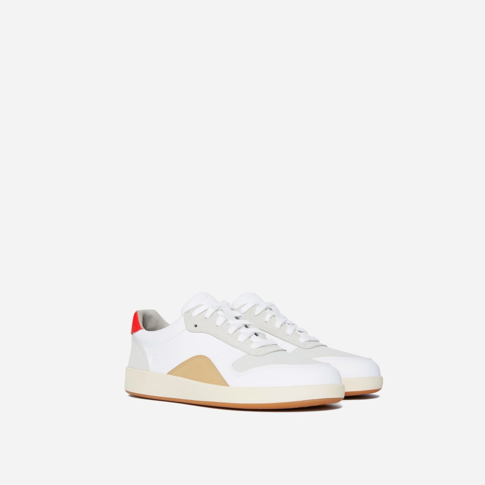 The ReLeather® Court Sneaker | Off White / Black-styoma